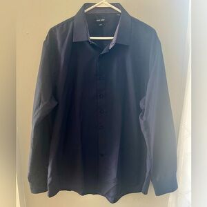Nine West Men’s Slim-Fit Performance Stretch Solid Dress Shirt Sz XL
